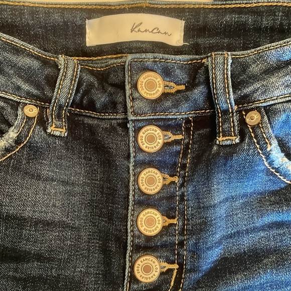 KanCan Jeans Distressed Button Fly Blue Jeans - Picture 12 of 15